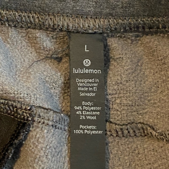 Menβs Lululemon Joggers. Like New. 2% Wool. Charcoal Drawstring Size L - Picture 3 of 14